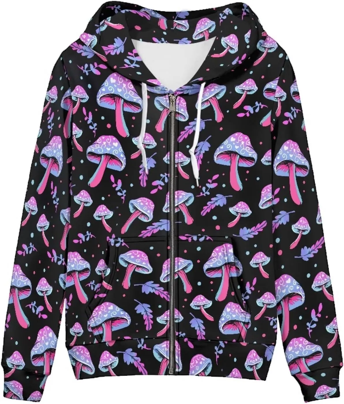 Thin Oversized Zip Up Hoodie with Pockets Women Lightweight Sweater Graphic Sweatshirts for Women Size XS-5XL