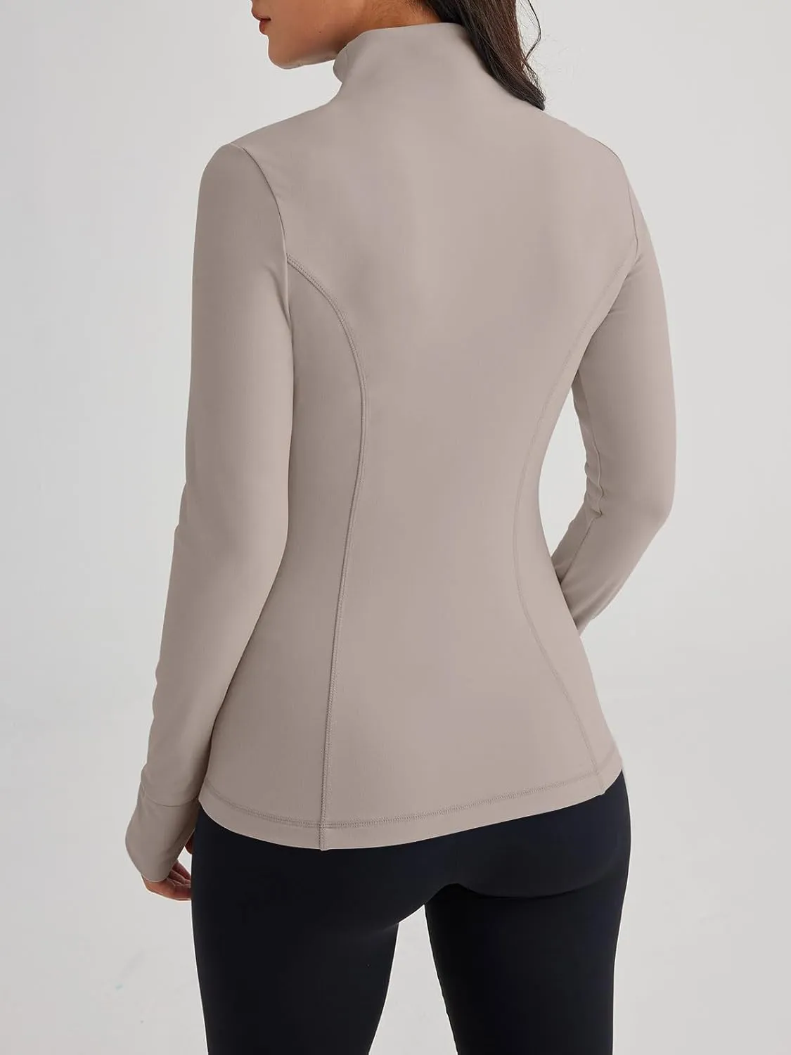 Trendy Queen Womens Lightweight Zip Up Jackets Mock Turtleneck Fall Hoodies Fitted 2024 Athletic Workout Clothes with Pockets