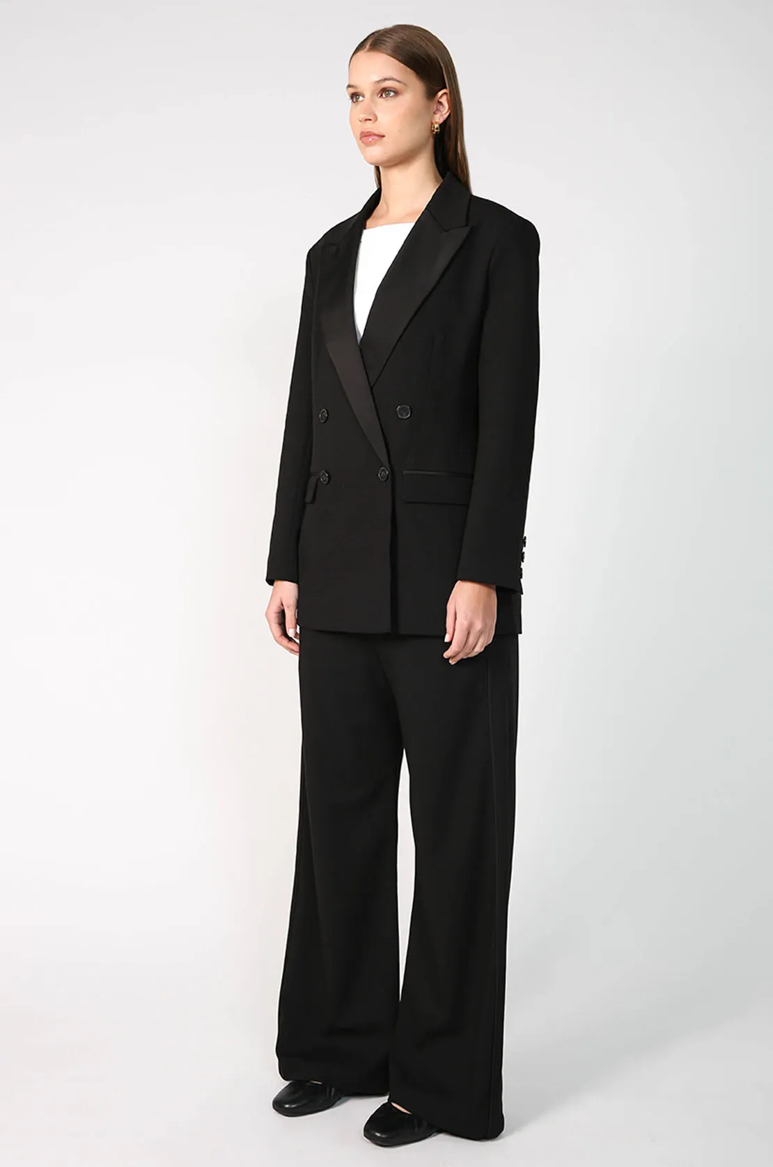 tux blazer / black