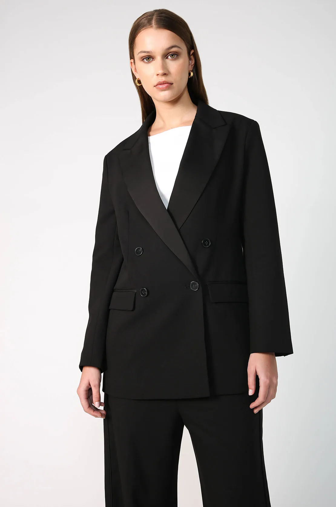 tux blazer / black