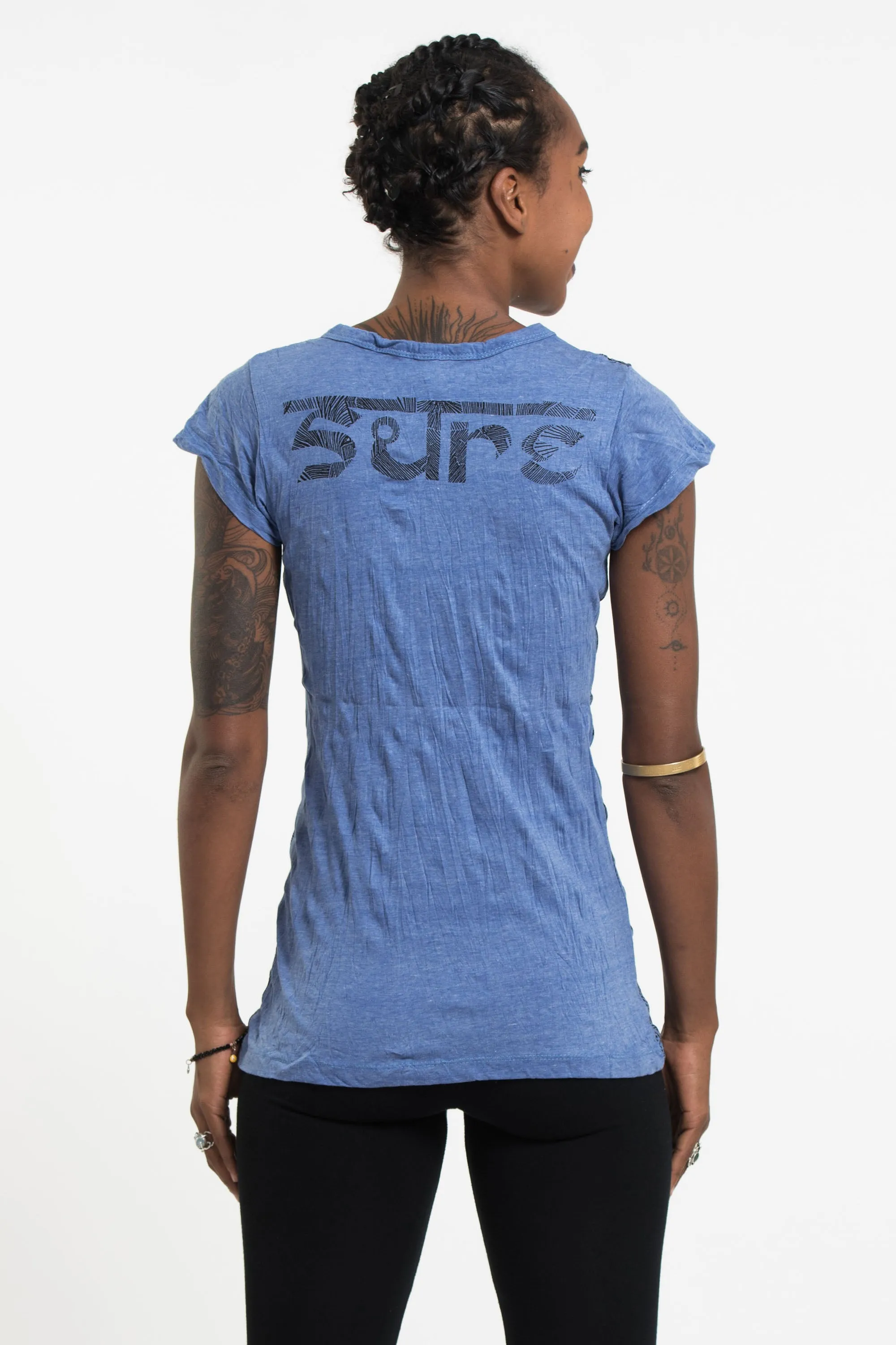 Womens Om T-Shirt in Blue