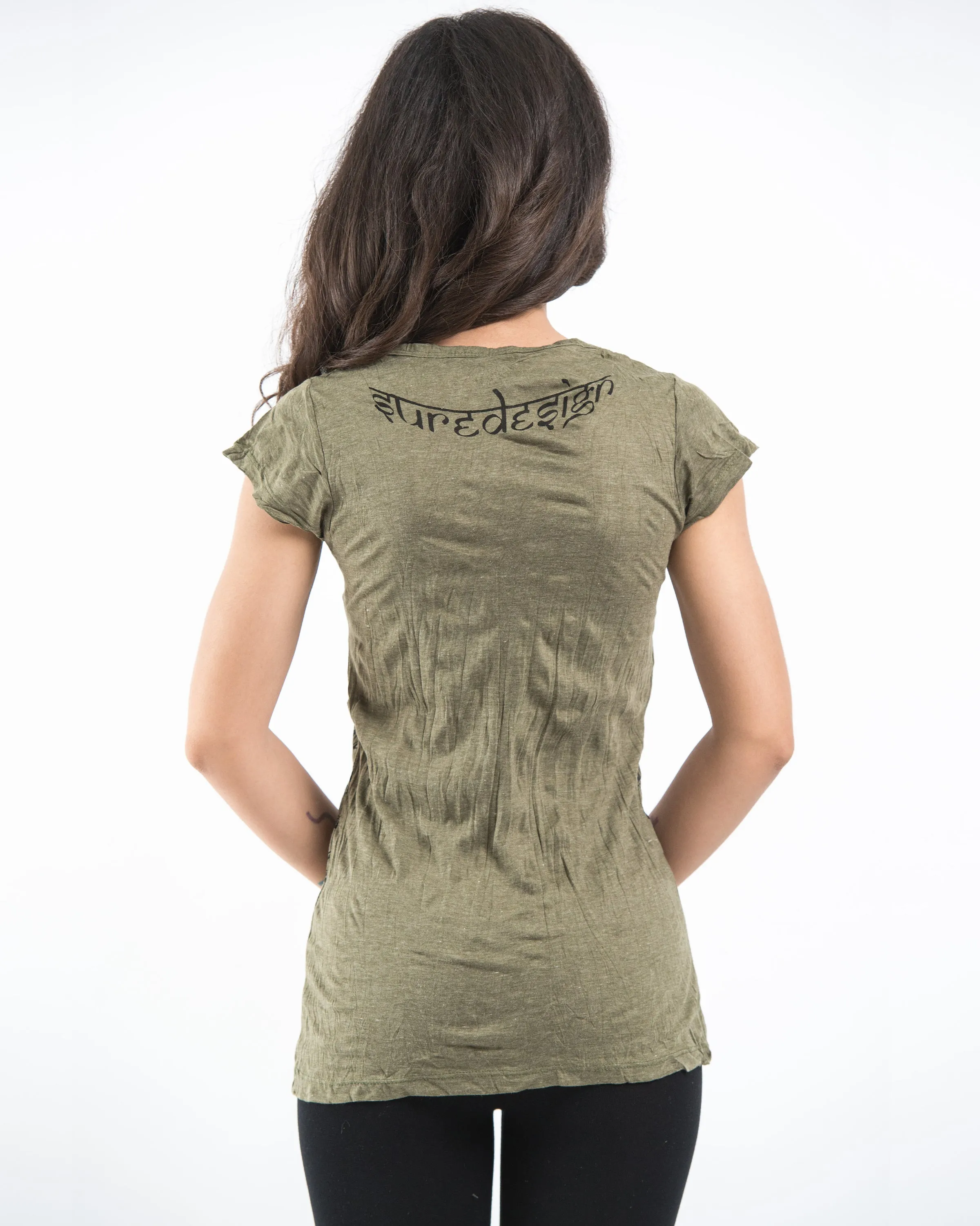 Womens Om Tree T-Shirt in Green