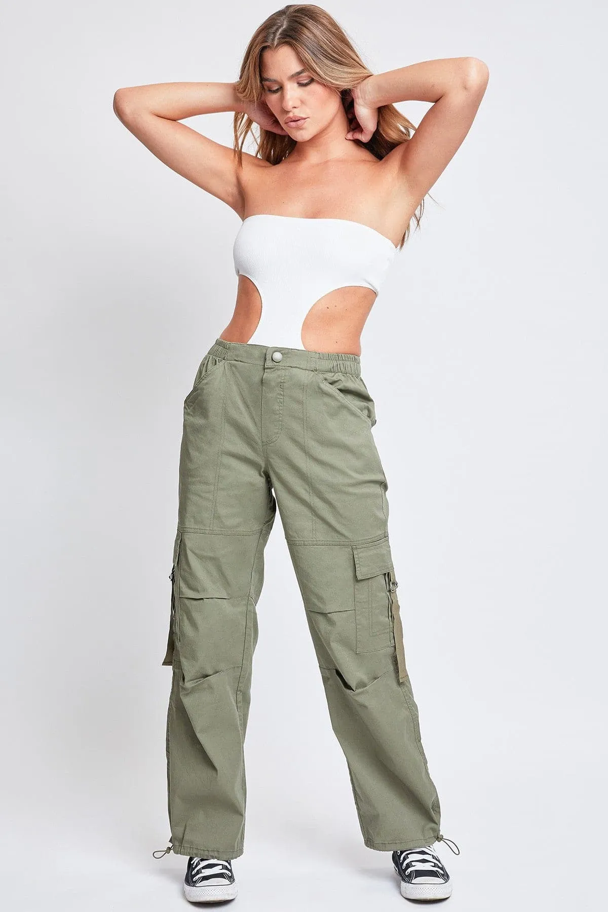 Womens Relaxed Fit Ring Cargo Pants