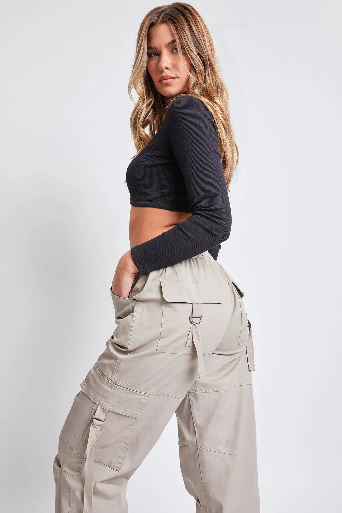 Womens Relaxed Fit Ring Cargo Pants