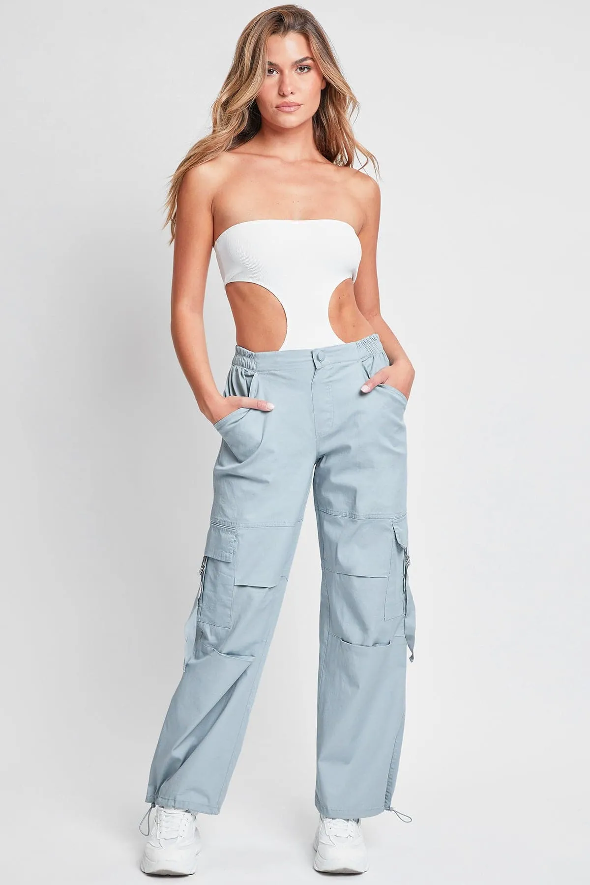 Womens Relaxed Fit Ring Cargo Pants