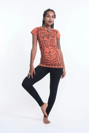Womens Shanti Ganesh T-Shirt in Orange